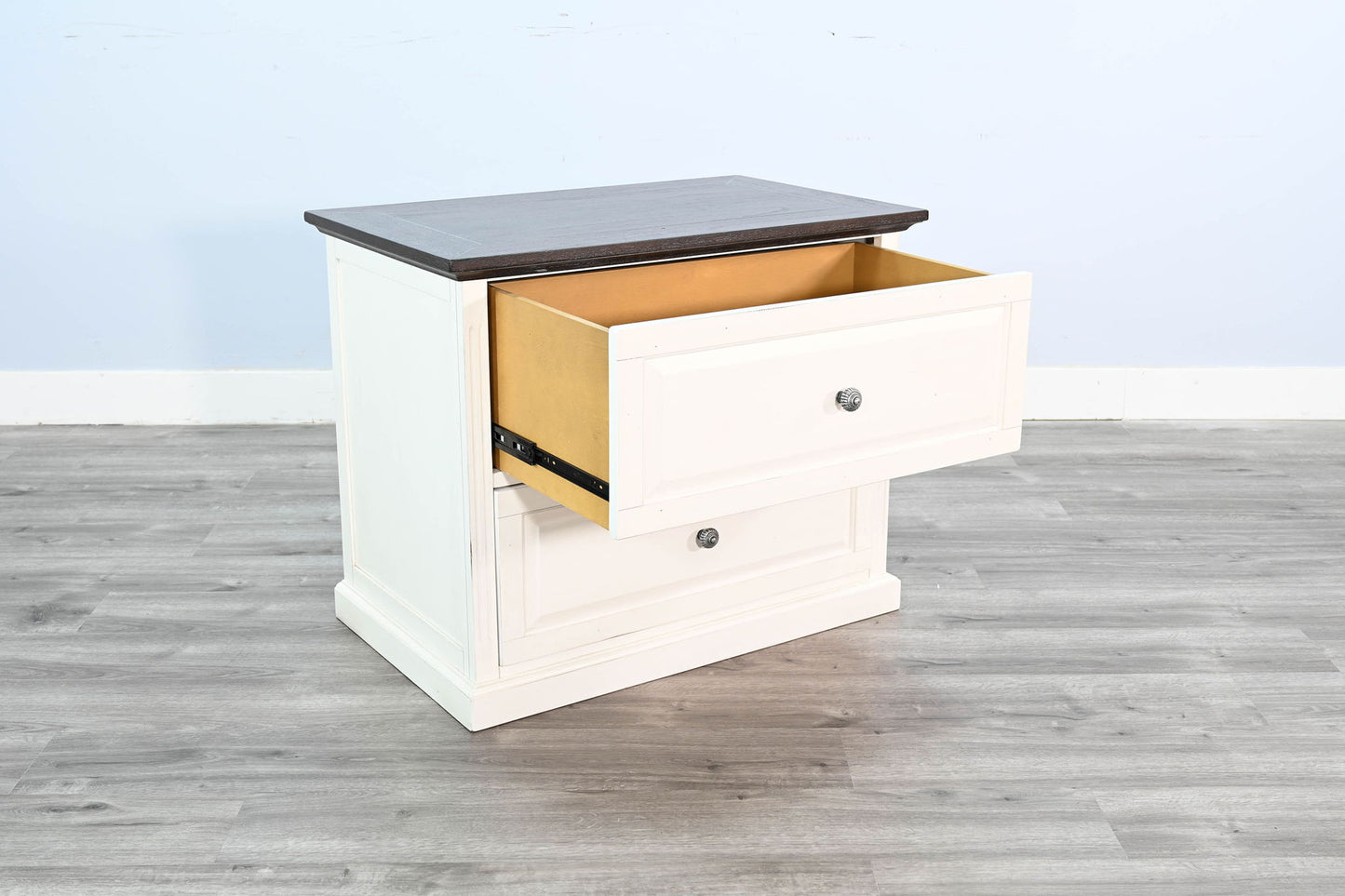 Carriage House - File Cabinet - Cottage White / Europen Dark