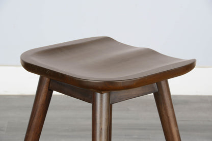Americana - 24"H Stool With Saddle Seat - Dark Brown