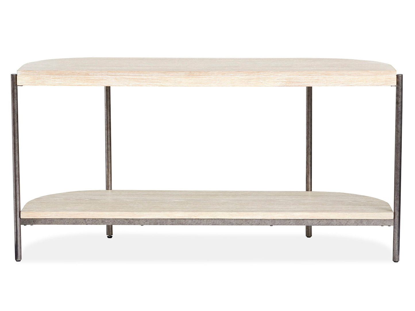 Jennings - Demilune Sofa Table - Edgecomb Gray And Weathered Antique Nickel