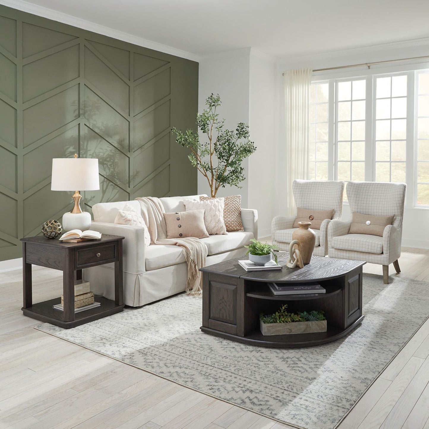 Wallace - 3 Piece Set - Aged Oak