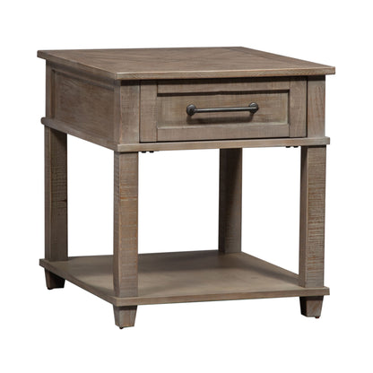 Parkland Falls - Rectangular End Table - Weathered Taupe