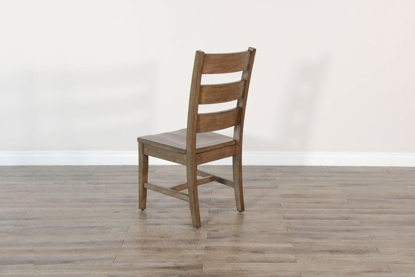 Doe Valley - Ladderback Chair With Stretchers, Wood Seat (Set of 2) - Buckskin