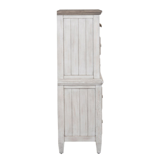 Heartland - 5 Drawer Chest - Antique White / Tobacco Tops