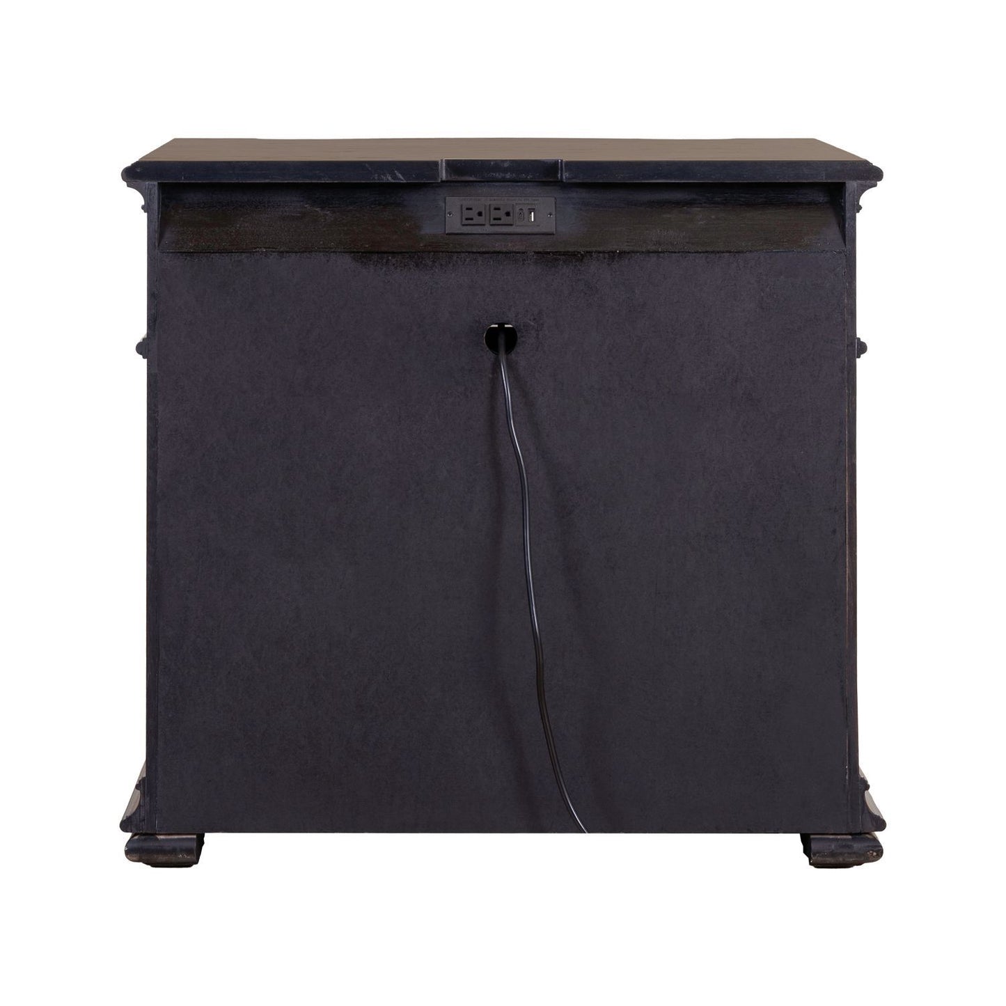 Providence Park - Bedside Chest With Charging Station - Chateau Brown