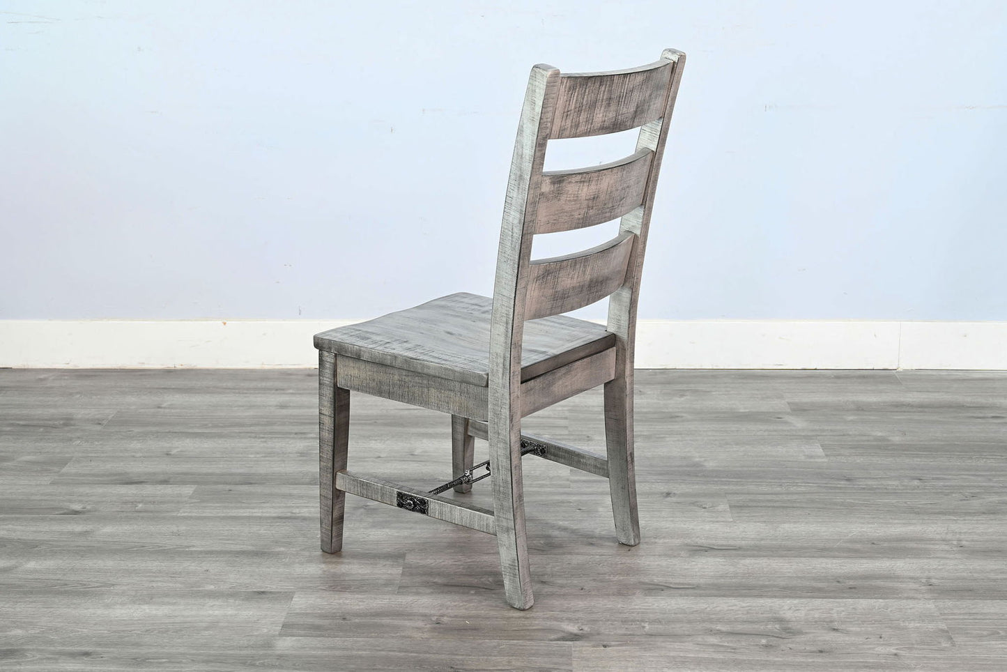 Alpine - Ladderback Chair With Turnbuckle, Wood Seat (Set of 2) - Gray