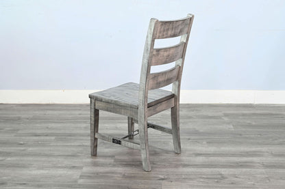 Alpine - Ladderback Chair With Turnbuckle, Wood Seat (Set of 2) - Gray