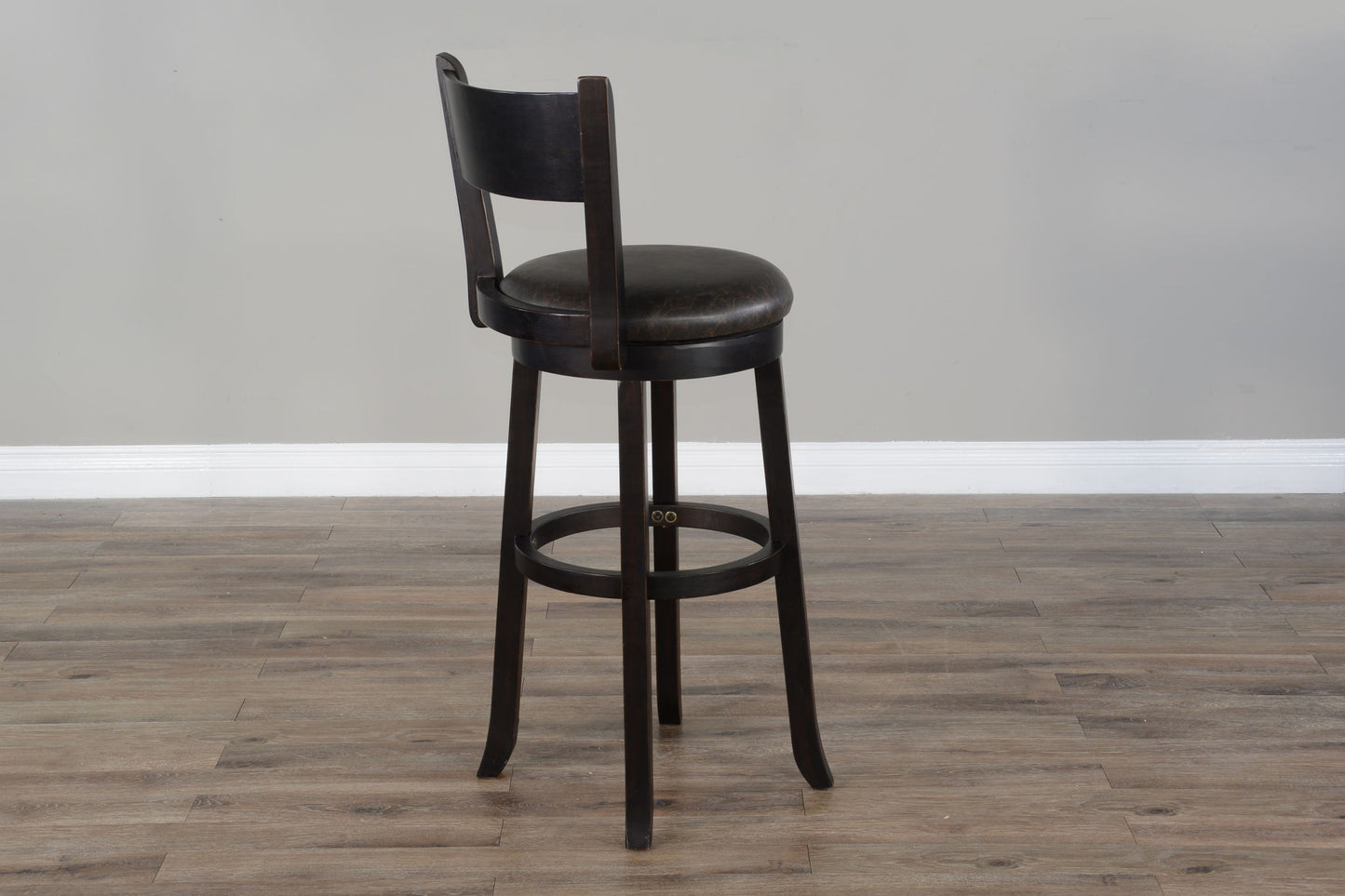 Scottsdale - 30" Swivel Barstool With Cushion Seat & Back (Set of 2) - Dark Brown / Black