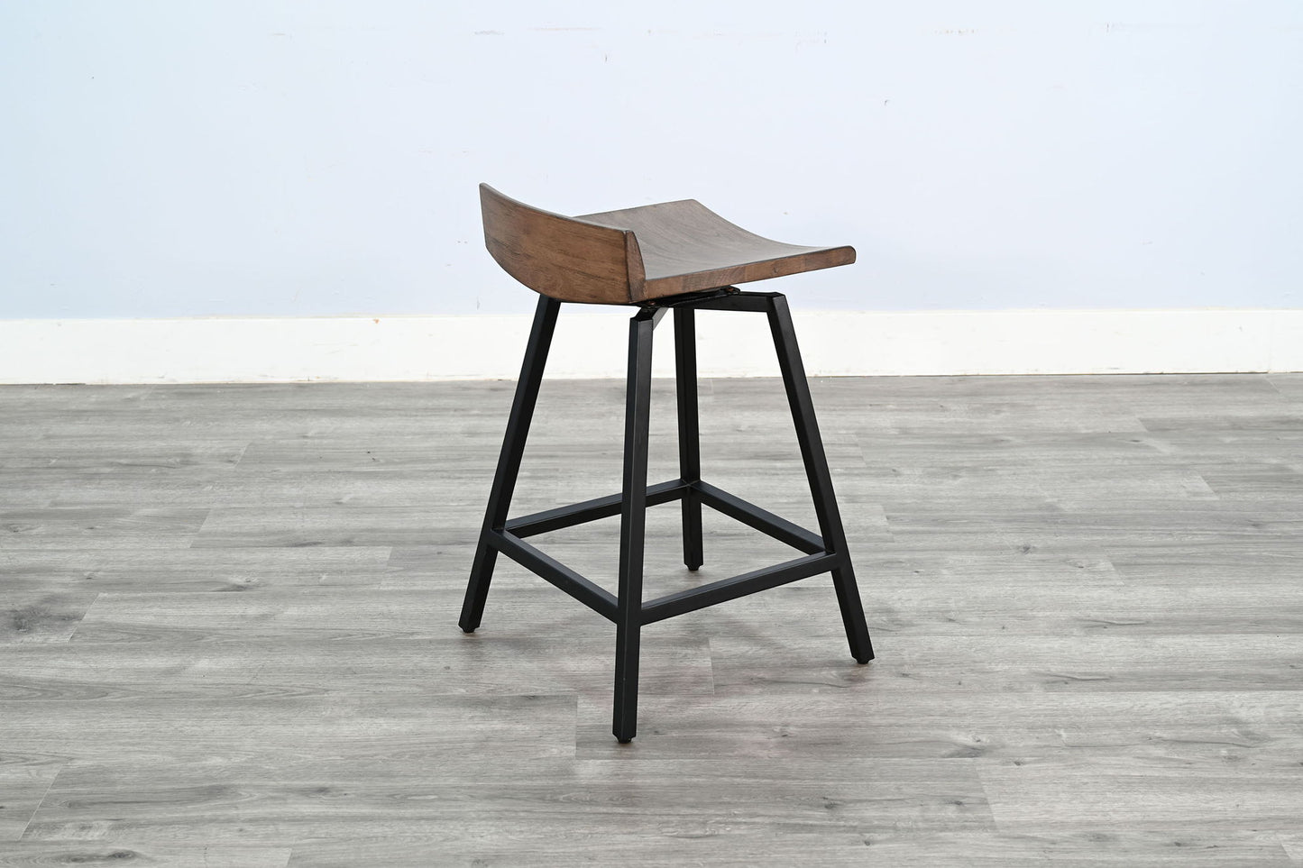 Doe Valley - 24"H Wood Swivel Stool - Buckskin