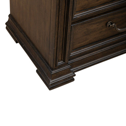 Providence Park - Nightstand With Charging Station - Chateau Brown