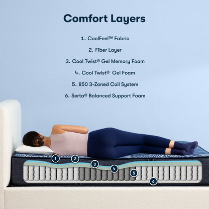 Perfect Sleeper - 12" Dazzling Night Hybrid Medium Mattress