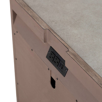 South Bend - Nightstand With Charging Station - Burnished Clay