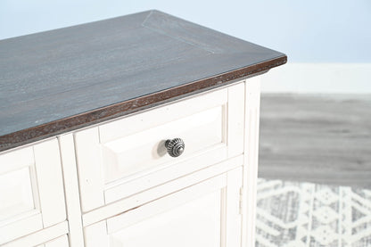 Carriage House - Credenza - Cottage White / Europen Dark