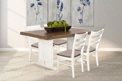 Pasadena - Rectangular Wood Dining Table - Buckskin / Marble White