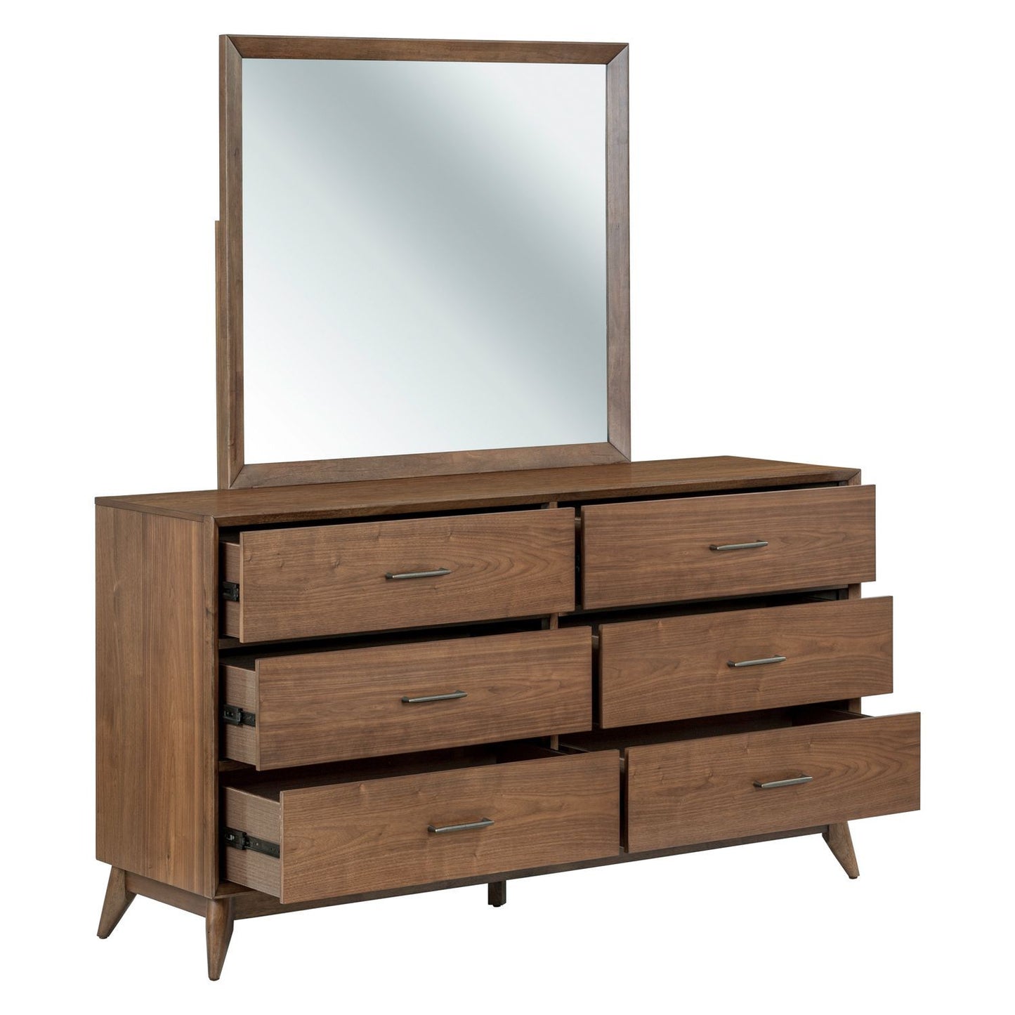 Century Modern - Dresser & Mirror - Walnut