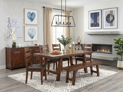 Tuscany - Dining Table With Extensions With Turnbuckle - Vintage Mocha