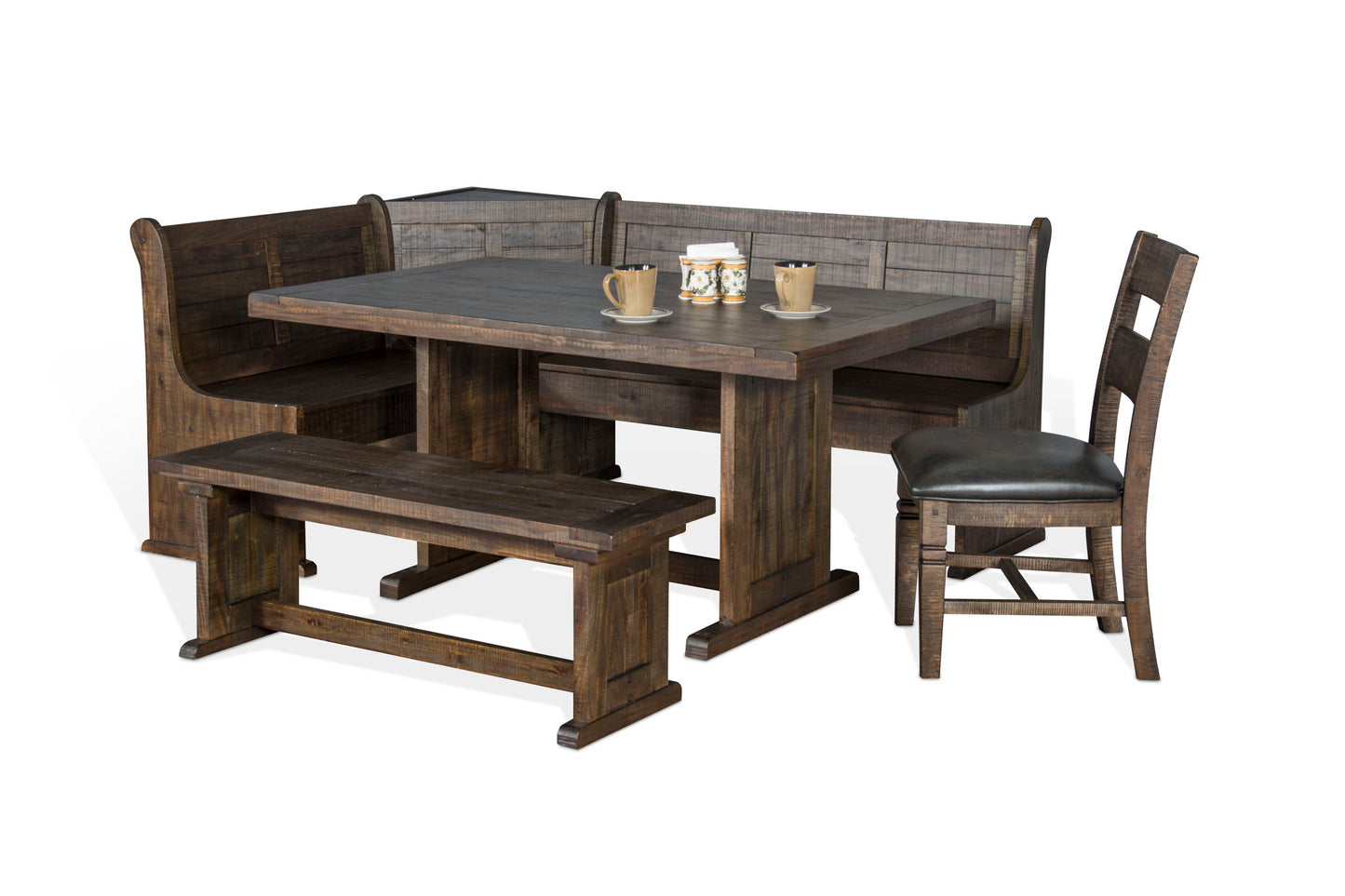 Homestead - Wood Side Bench - Tobacco Leaf