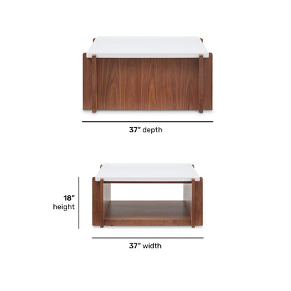 Lincoln - Square Coffee Table With Casters - Light Brown