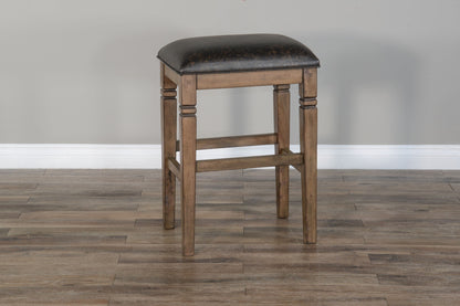 Doe Valley - Backless Stool With Cushion Seat (Set of 2) - Buckskin