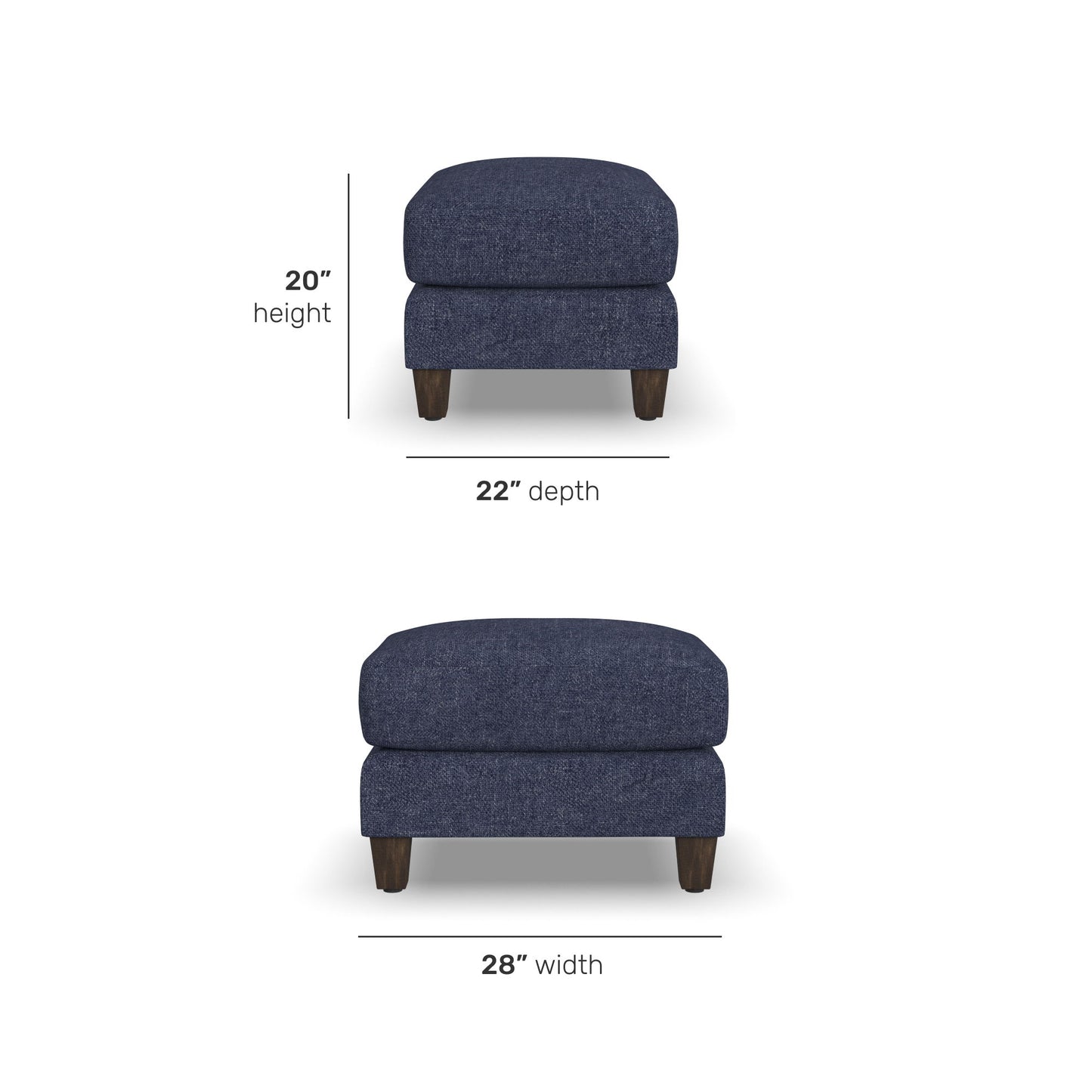 Drew - Fabric Ottoman