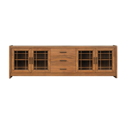 Lincoln - Large Entertainment Base - Warm Walnut