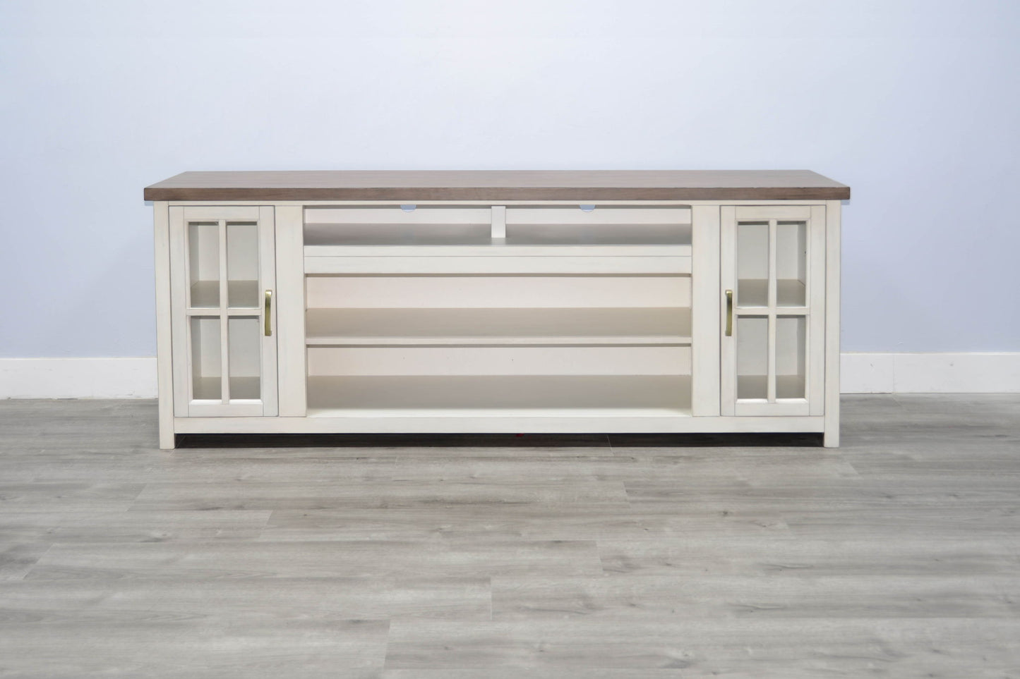 76" Media Console With Electric Fireplace