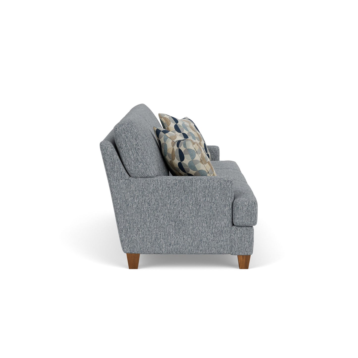Moxy - Fabric Sofa, T-Shaped Seat Cushion, Straight Track Arms