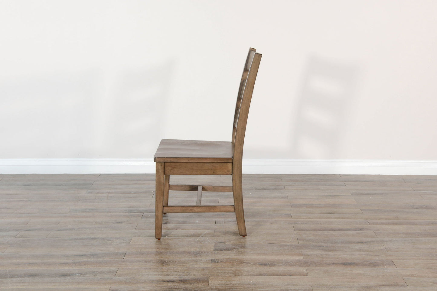 Doe Valley - Ladderback Chair With Stretchers, Wood Seat (Set of 2) - Buckskin