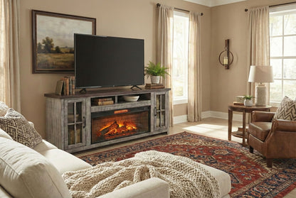 Homestead Hills - Media Console - Tobacco Leaf / Gray