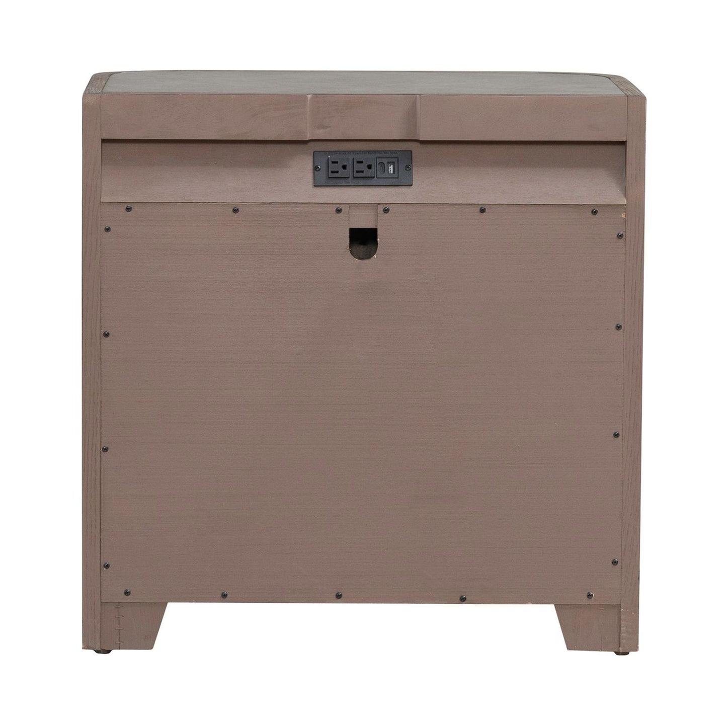 South Bend - Nightstand With Charging Station - Burnished Clay