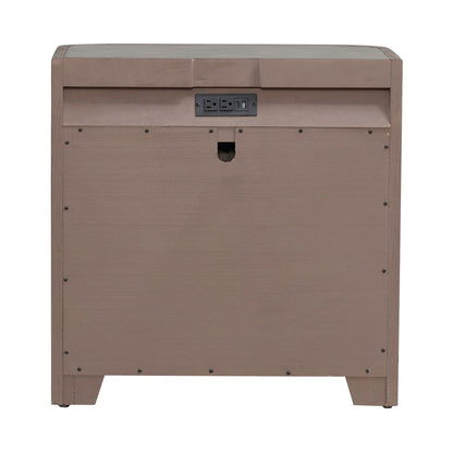 South Bend - Nightstand With Charging Station - Burnished Clay