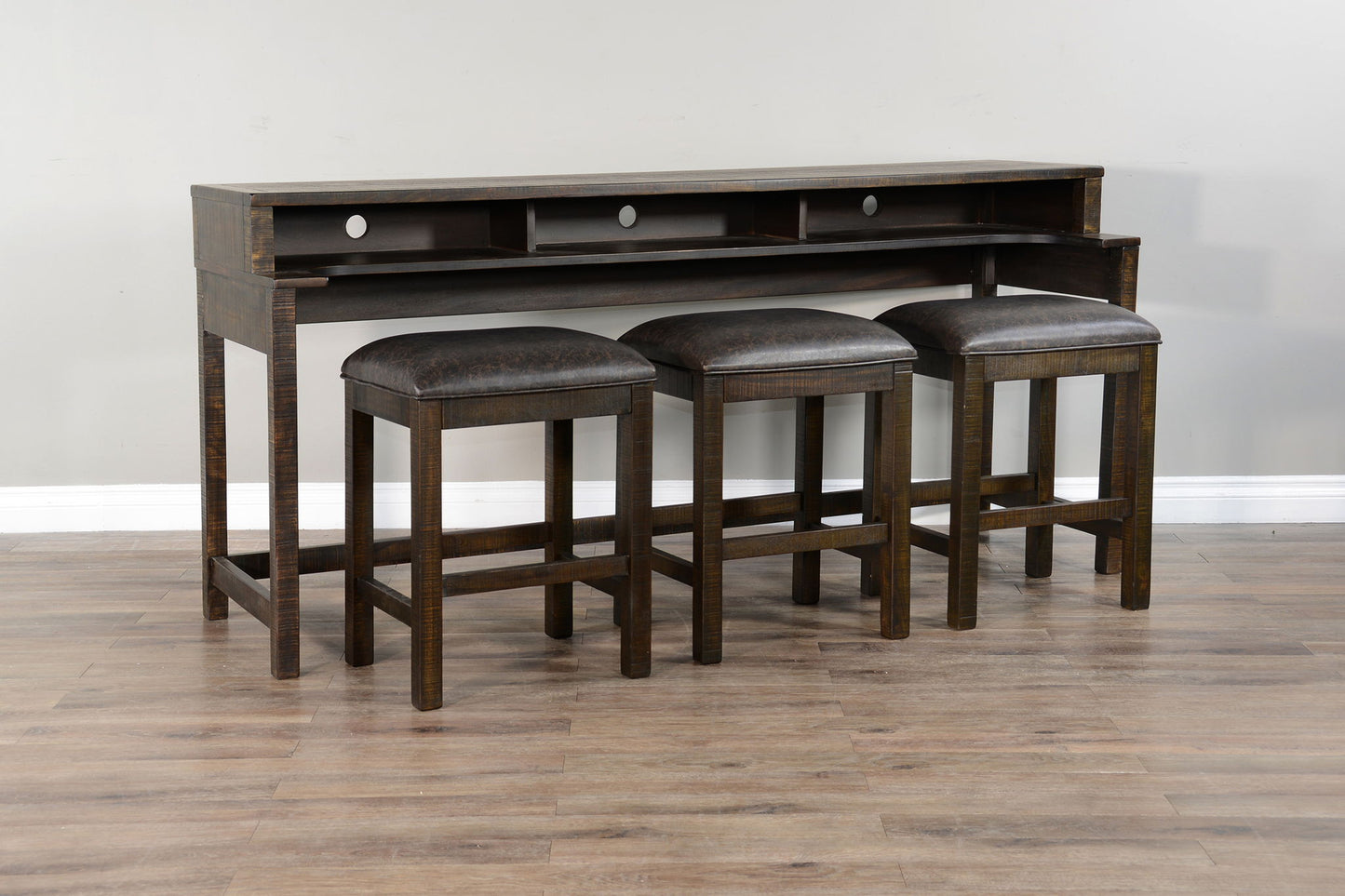 Homestead - Console Table With USB Power Pack - Tobacco Leaf