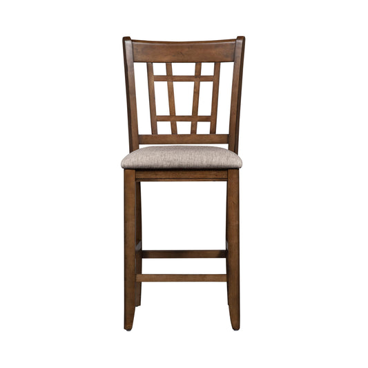 Santa Rosa - Lattice Back Counter Chair - Antique Honey