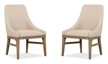 Tristan - Upholstered Arm Chair (Set of 2) - Swiss Coffee