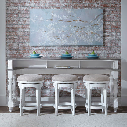 Magnolia Manor - Console Bar Table - Antique White
