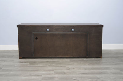 76" Media Console With Electric Fireplace