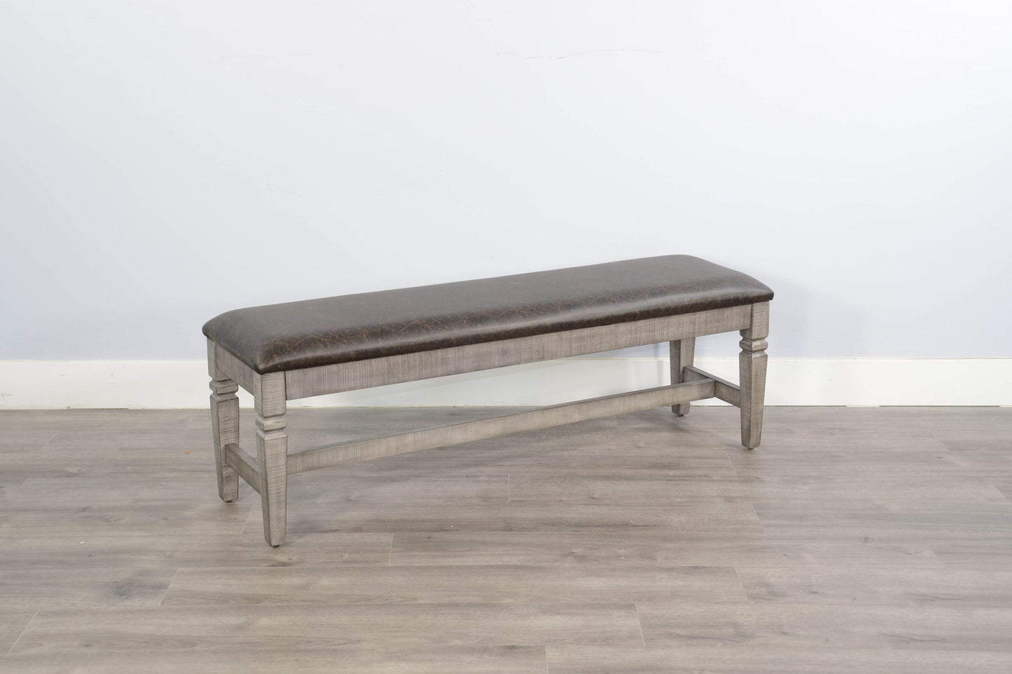 Homestead Hills - Cushioned Bench - Tobacco Leaf / Alpine Gray