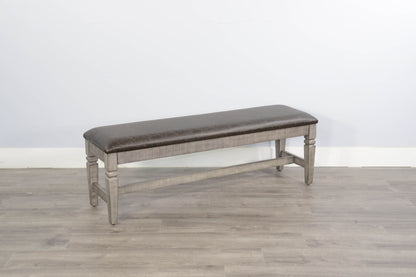 Homestead Hills - Cushioned Bench - Tobacco Leaf / Alpine Gray