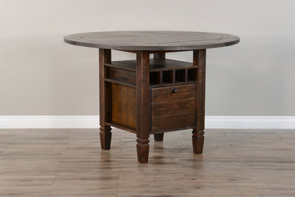 Homestead - Round Counter Height Dining Table - Tobacco Leaf
