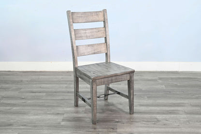 Alpine - Ladderback Chair With Turnbuckle, Wood Seat (Set of 2) - Gray