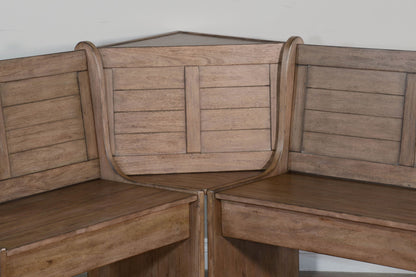 Doe Valley - Wood Breakfast Nook Dining Set - Buckskin
