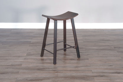 Homestead - Counter Metal Saddle Stool (Set of 2) - Tobacco Leaf