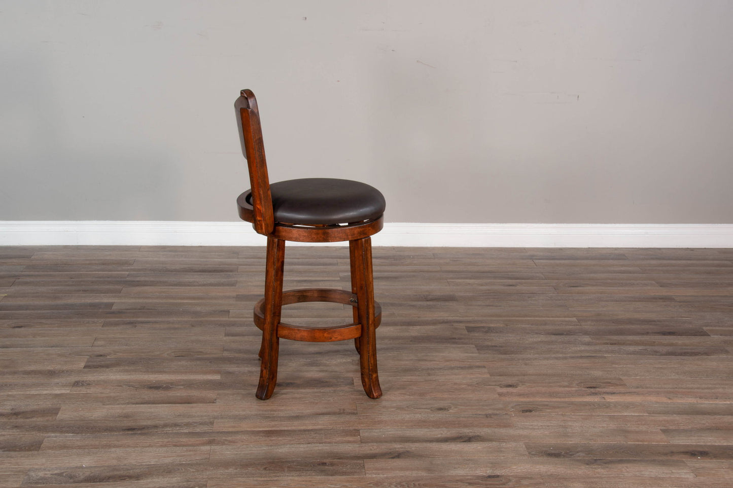 Tuscany - 24" Swivel Barstool With Cushion Seat & Back - Vintage Mocha / Black