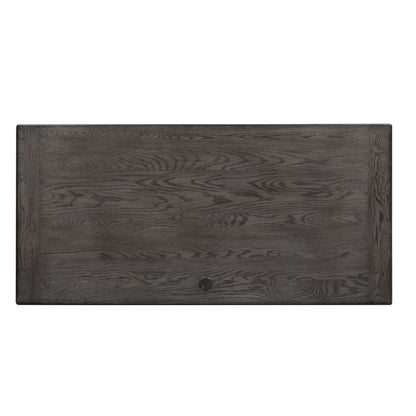 Allyson Park - Desk - Wirebrushed White / Charcoal