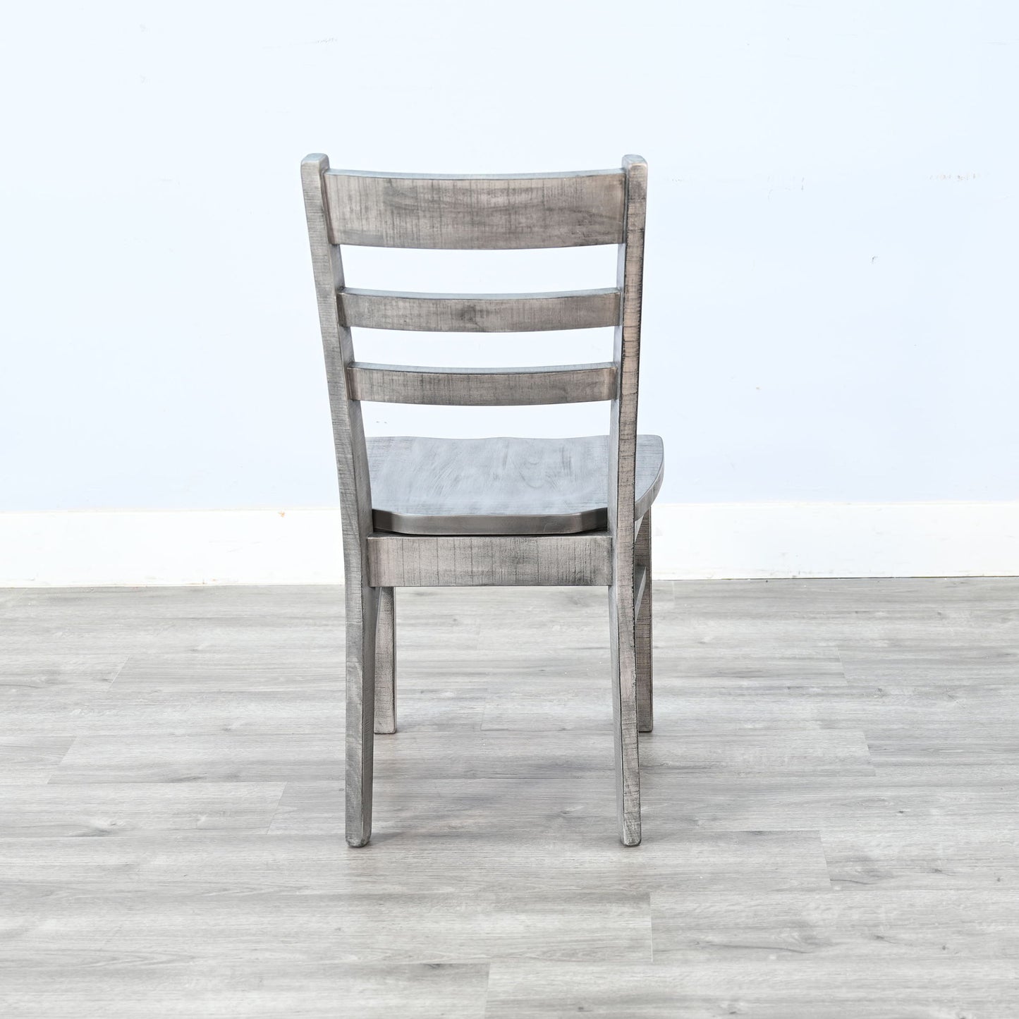 Alpine - Ladderback Chair, Wood Seat (Set of 2) - Gray