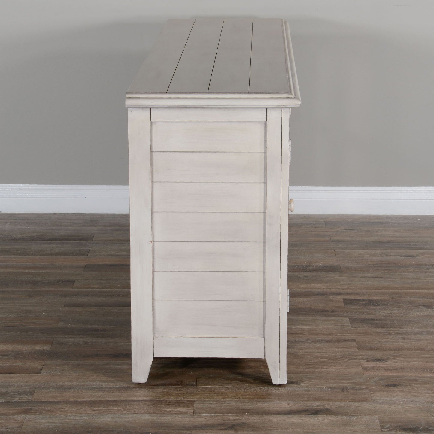 70" TV Console - Marble White