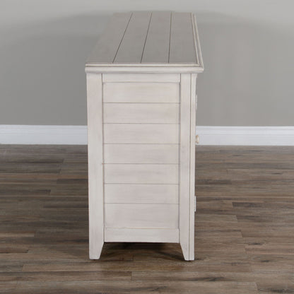 70" TV Console - Marble White