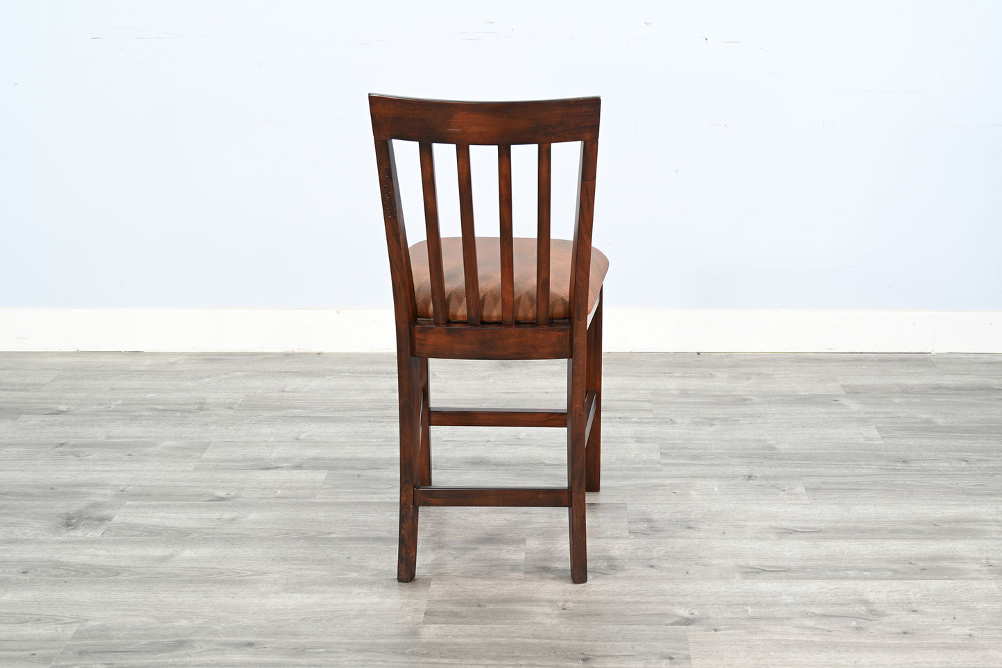 Santa Fe - Slatback Counter Stool With Cushion Seat (Set of 2) - Dark Chocolate