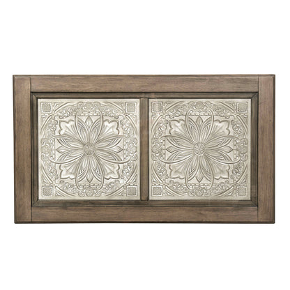 Heartland - Rect Ceiling Tile Cocktail Table - Antique White / Tobacco Tops