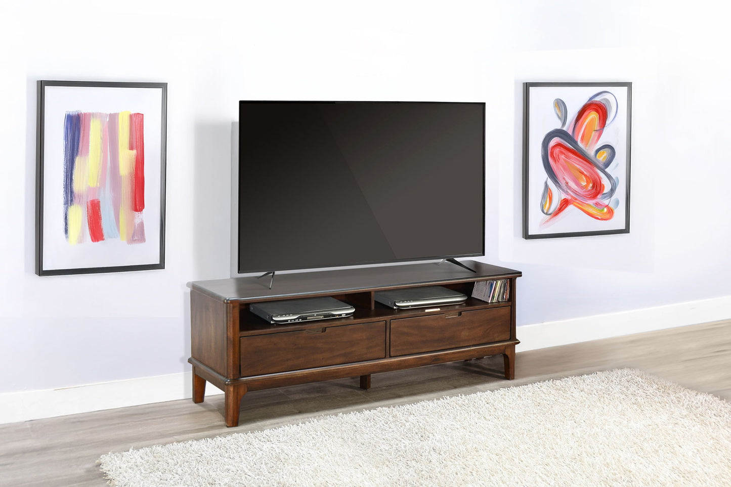 3660Cb - Modern TV Stand With Storage Drawers - Coffee Bean