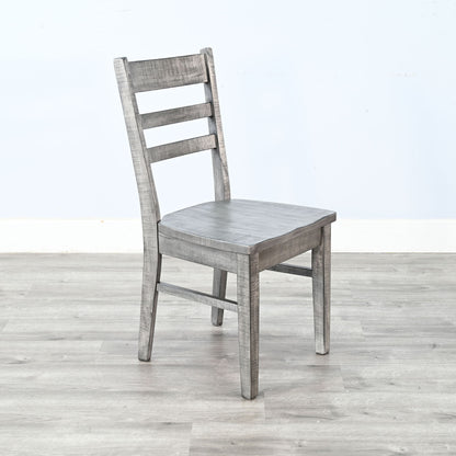 Alpine - Ladderback Chair, Wood Seat (Set of 2) - Gray